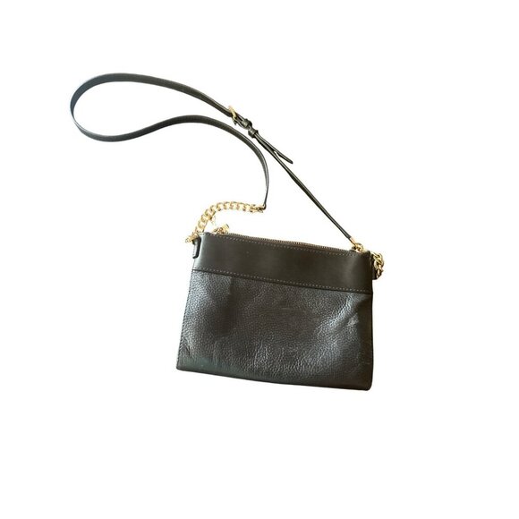 Michael Kors Black Leather & Gold Chain Crossbody Bag - Picture 5 of 6